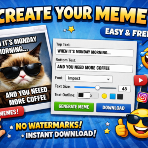 Free Online Meme Generator Tool – Create & Download Memes Instantly
