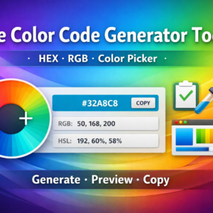 Free Color Code Generator Tool – HEX, RGB & Color Picker Online