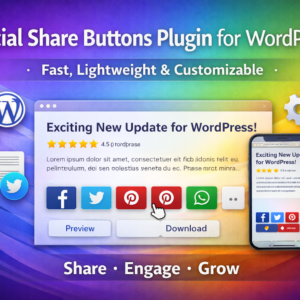 Social Share Buttons Plugin for WordPress – Fast, Lightweight & Customizable