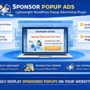 Sponsor Popup Ads – Lightweight WordPress Popup Advertising Plugin