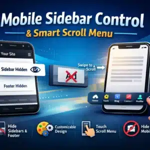 Mobile Sidebar Control & Smart Scroll Menu PLUGIN